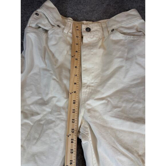 Vintage Levis Pants Womens Size 27 White Canvas High Waist Comfort Relaxed - Picture 3 of 10